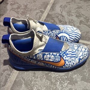 Nike Blue and Orange turf soccer shoes